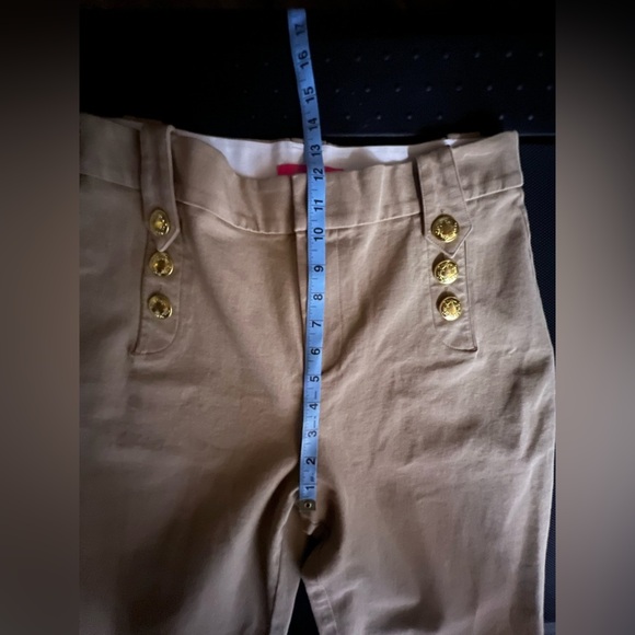 LILLY PULITZER 37" parrish bi-stretch crop flare pant in evening sand.  Size 12 - Picture 11 of 12